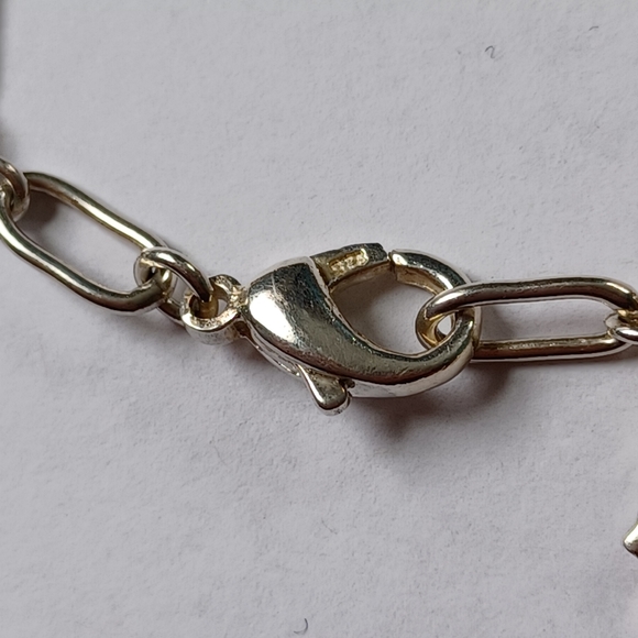 Vintage 7" Tiffany & Co. 925 Silver Heart Charm Bracelet - Picture 7 of 12